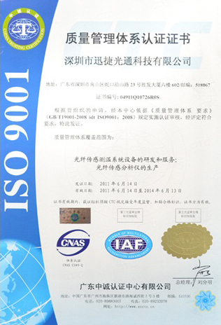 ISO9001质量体系认证